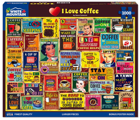 I Love Coffee (1864pz) - 1000 Piece Jigsaw Puzzle