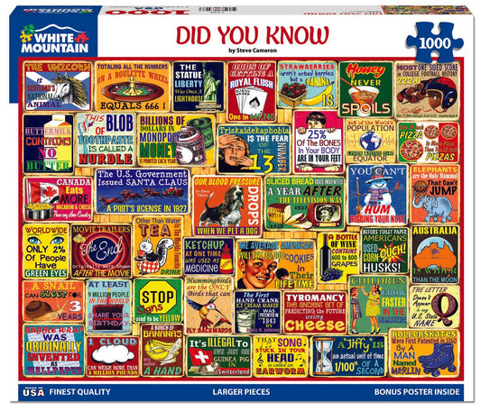 Did You Know (1968pz) - 1000 Piece Jigsaw Puzzle
