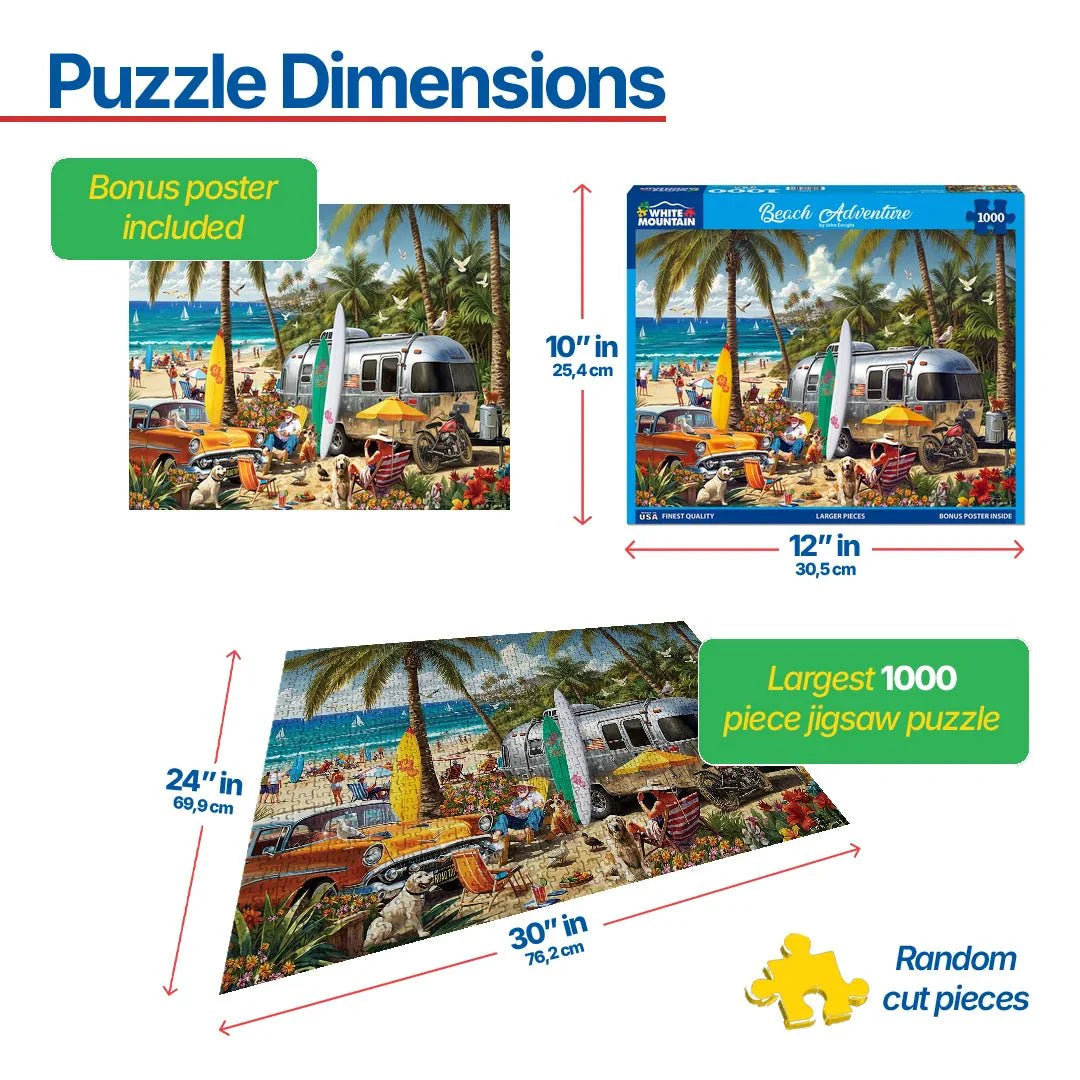 Beach Adventure (2033pz) - 1000 Piece Jigsaw Puzzle