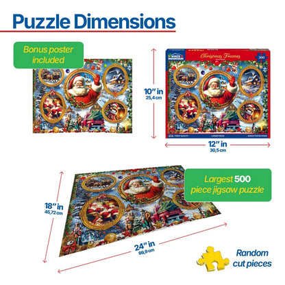 Christmas Frames (2146pz) - 500 Piece Jigsaw Puzzle