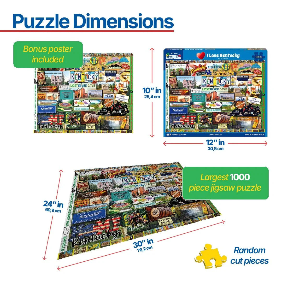 I Love Kentucky (2011pz) - 1000 Piece Jigsaw Puzzle