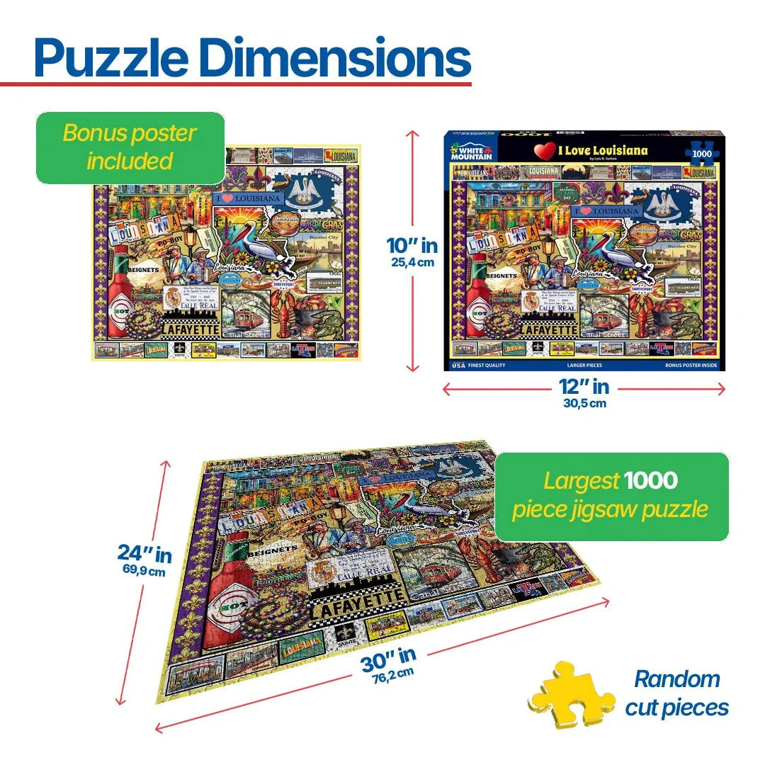 I Love Louisiana (2076pz) - 1000 Piece Jigsaw Puzzle