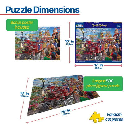 Seaside Railway (1943pz) - 500 Piece Jigsaw Puzzle