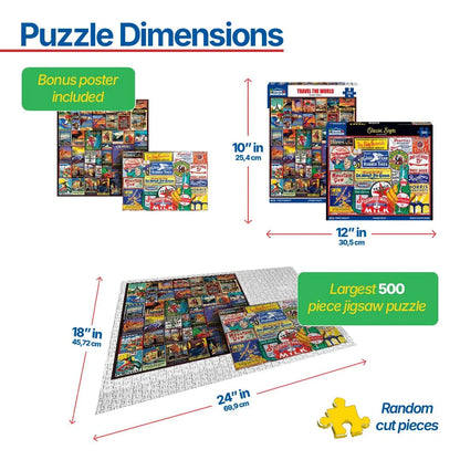 Set of 2: Best Selling 500 Piece Puzzle Bundle