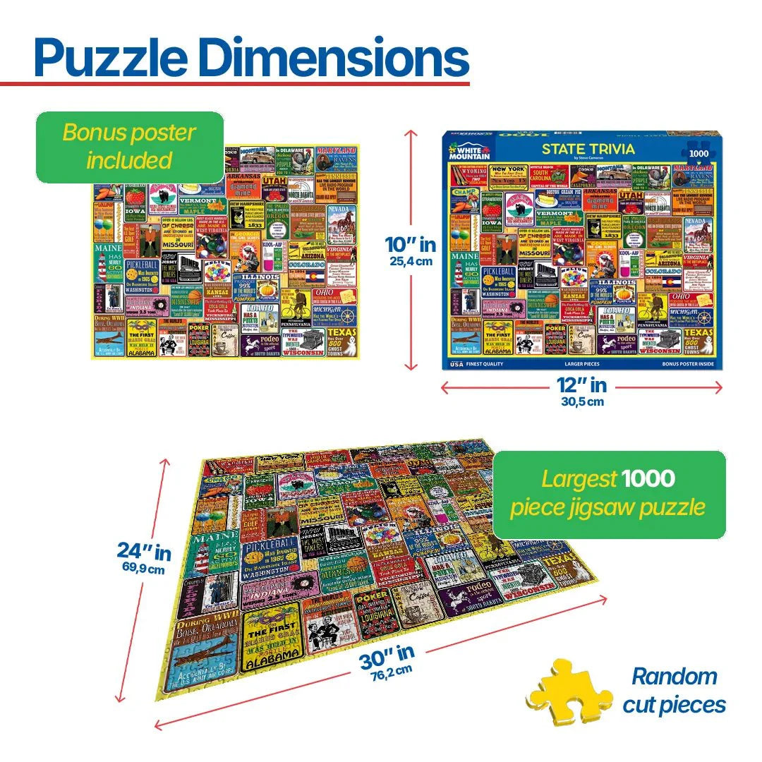 State Trivia (2126pz) - 1000 Piece Jigsaw Puzzle
